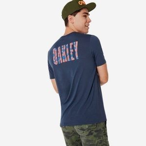Oakley USA Tee Foggy Blue T-Shirt NWT Mens XL